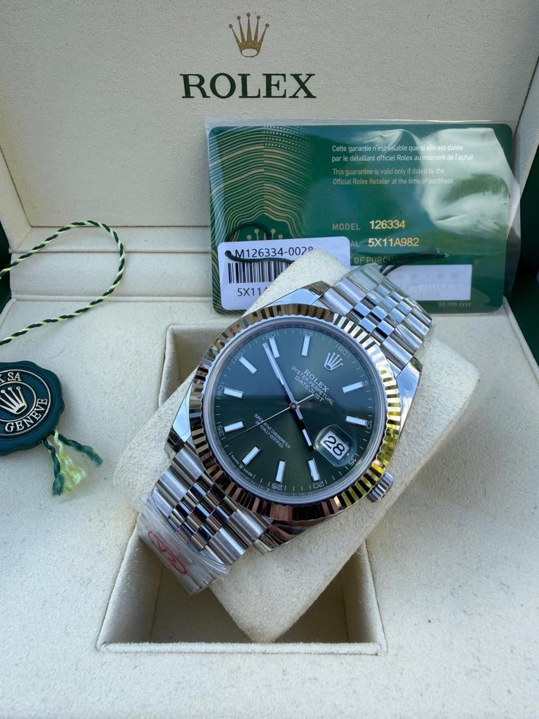 Rolex Datejust 41 Mint Green, Bijoux, Sacs & Beauté, Montres | Hommes, Rolex, Enlèvement ou Envoi, Acier, Acier