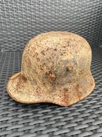 Duitse helm 1916 met war damage, Verzamelen, Militaria | Algemeen, Ophalen of Verzenden