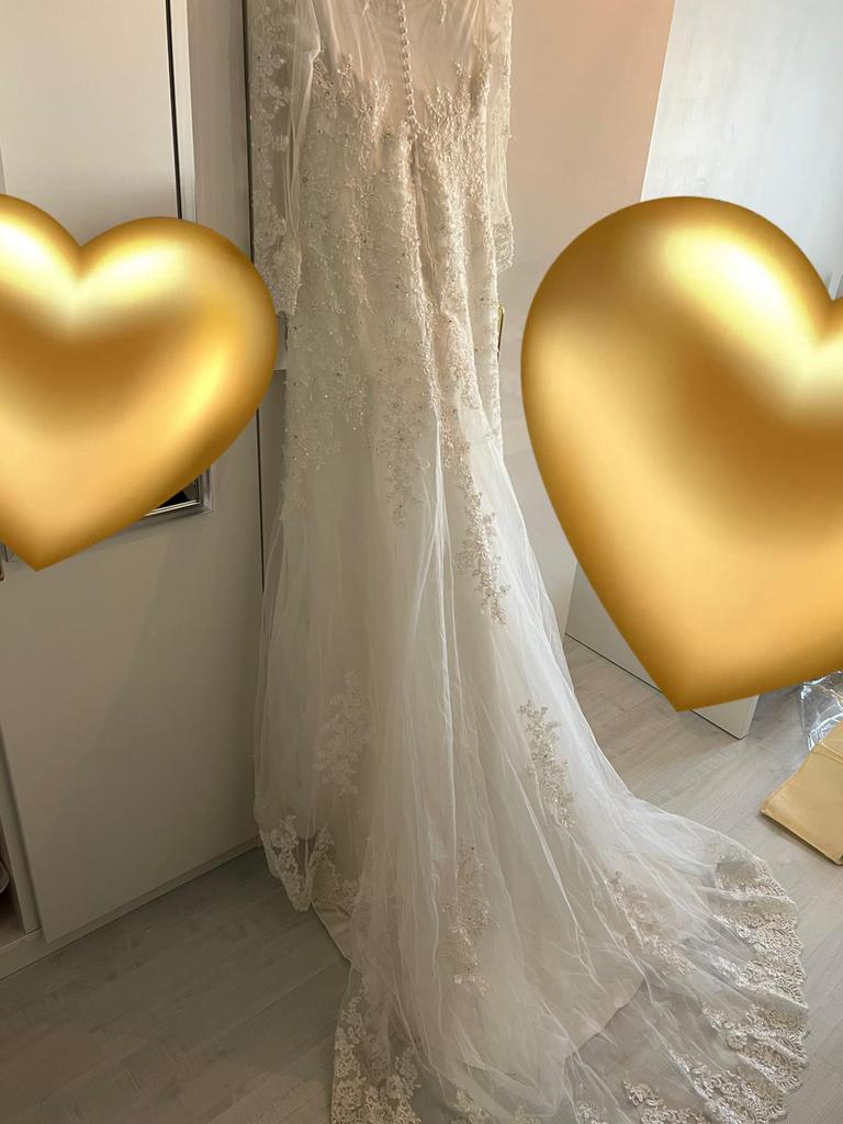Bruidsjurk handgemaakt zo goed als nieuw, Kleding | Dames, Ophalen, Zo goed als nieuw