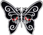 Vlinder Skull stoffen opstrijk patch embleem #2, Verzamelen, Verzenden, Nieuw