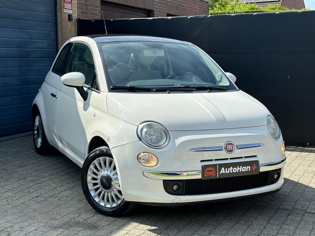 Fiat 500 1.2 Lounge Airco PanoDak Onderhoudsboek 2sleutels, Autos, Fiat, 1242 cm³, Euro 5, Achat, Beige