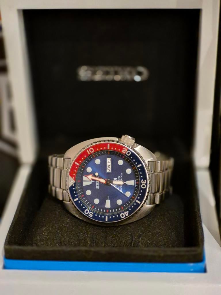 Seiko turtle padi,,,pepsi special edition...Nieuwstaat, Staal, Staal, Breitling, Polshorloge
