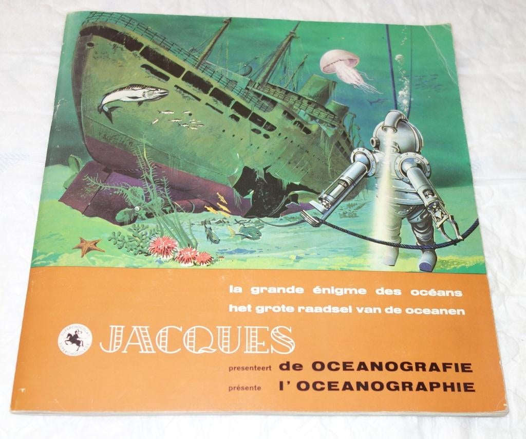 Prentenalbum Het grote raadsel van de oceanen (Jacques)., Livres, Livres d'images & Albums d'images, Enlèvement ou Envoi, Utilisé