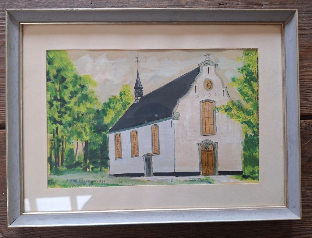 Un tableau de Van Witterbeek : Donkkapel, Antiquités & Art, Art | Peinture | Classique, Enlèvement ou Envoi
