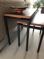 2 vintage midcentury bijzettafels stijl Pastoe, Ophalen, Gebruikt