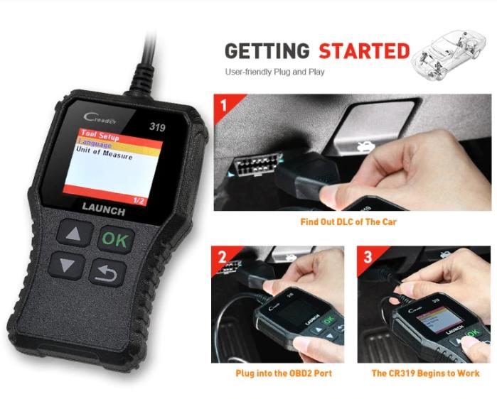 DIAGNOSTIC OBD2 LAUNCH Scanner foutcodelezer, Auto diversen, Autogereedschap, Ophalen of Verzenden, Nieuw