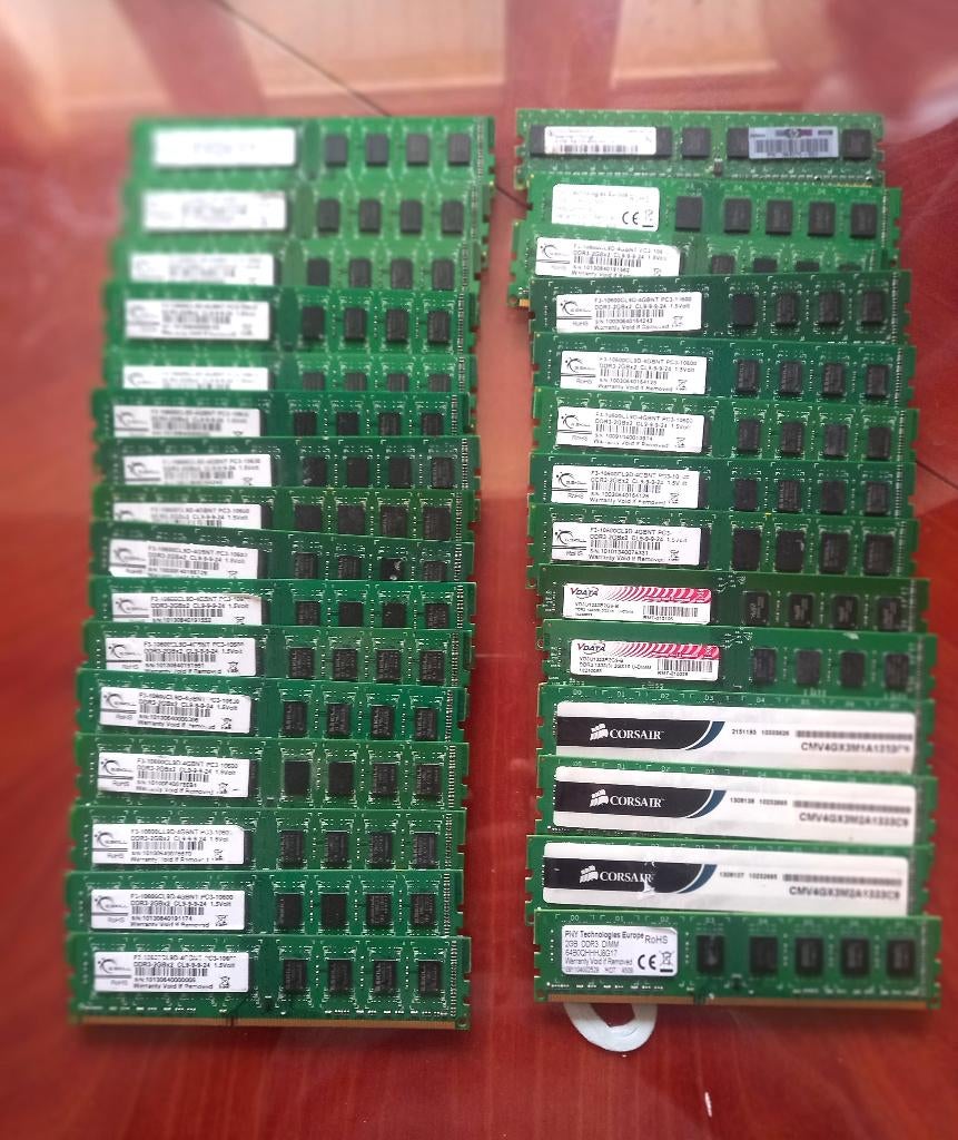 Groot aantal DDR3 RAM-sticks, Computers en Software, RAM geheugen, Verzenden, Gebruikt, DDR3, Desktop