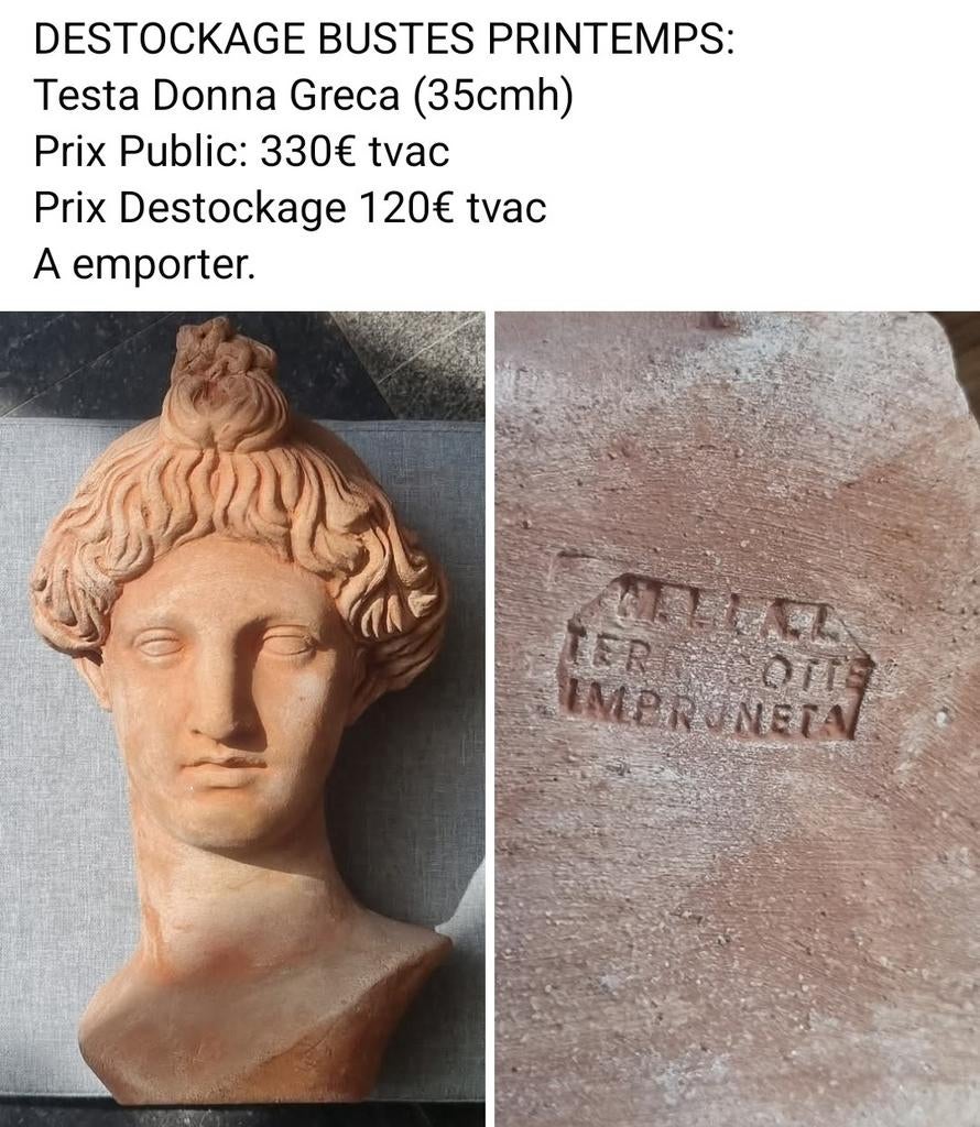 Buste impruneta femme grecque, Maison & Meubles, Accessoires pour la Maison | Statues de Bouddha, Enlèvement