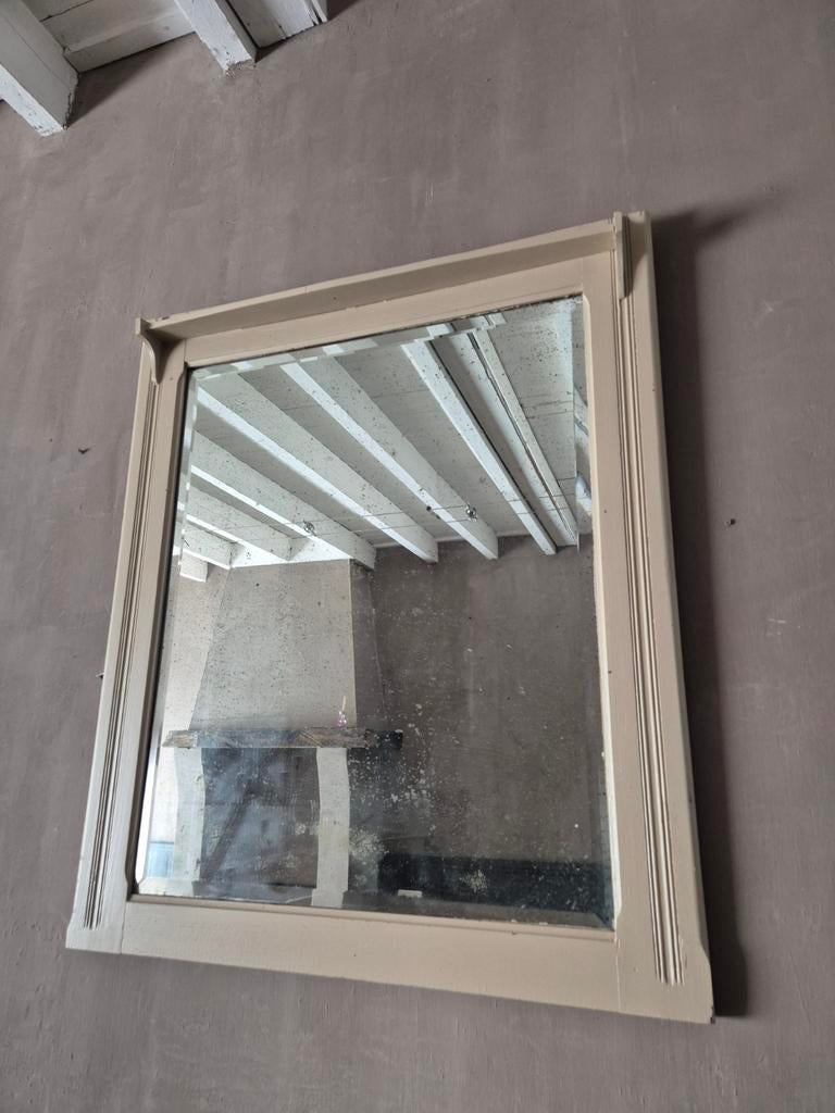 Grote spiegel  geschilderde kader, Antiek en Kunst, Ophalen