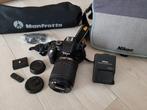 Nikon D5200 + lens + Manfrotto statief + tas, Audio, Tv en Foto, Ophalen, Nikon