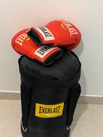 Everlast bokszak en handschoenen, Sport en Fitness, Boksen, Ophalen, Zo goed als nieuw, Bokszak