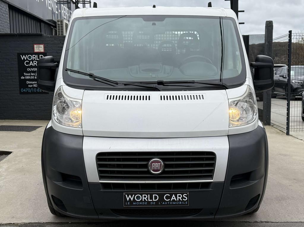 Fiat Ducato 2.3D L4 7PLACES TVAC*BTWIN BENNE GARANTIE 12MOIS, Voorwielaandrijving, Stof, Gebruikt, Zwart