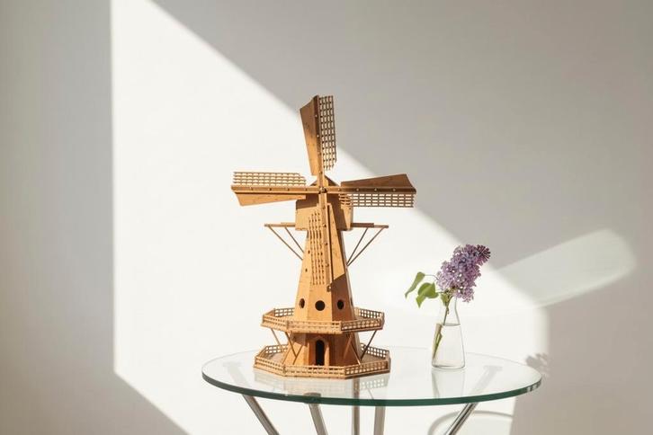 Beau modèle de moulin à vent en bois avec mécanisme musical, Antiquités & Art, Art | Peinture | Classique, Enlèvement ou Envoi