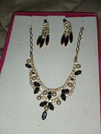 Ketting met diamanten 1 karaat goud 9 karaat, Handtassen en Accessoires, Ophalen of Verzenden, Goud, Goud