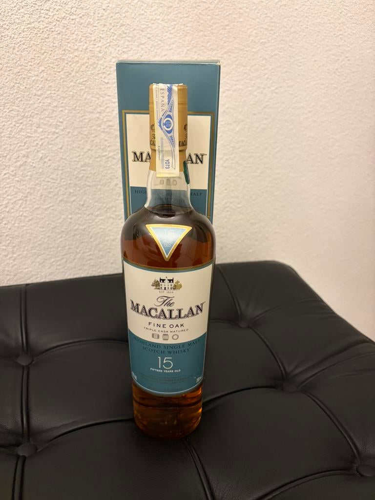 De 15 jaar gerijpte Macallan Fine Oak, Trippel cask matured, Verzenden, Nieuw