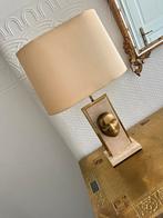 Lampe de table vintage italienne en travertin et laiton, Maison & Meubles, Lampes | Lampes de table, Enlèvement, Comme neuf