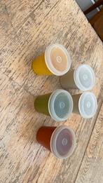 5 retro potjes tubberwaere, Enlèvement ou Envoi, Utilisé, Jaune