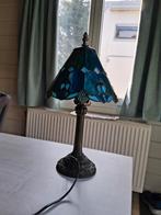 Nachtlampjes in tiffany glas in lood, blauwgroene tinten, Ophalen, Glas