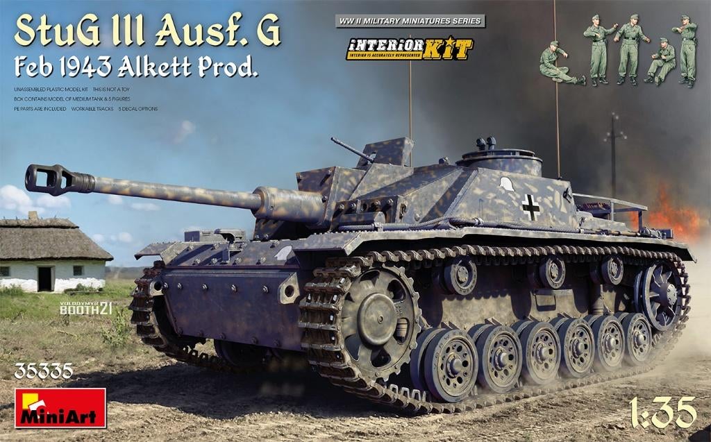 Miniart 1/35 Stug III Ausf.G, Hobby en Vrije tijd, Modelbouw | Auto's en Voertuigen, Ophalen of Verzenden, Nieuw, 1:32 tot 1:50