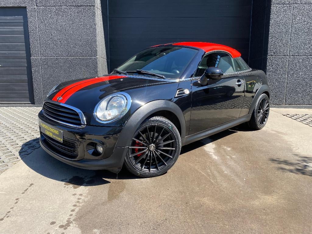 mini coupe roadster - 2012 - leder - airco - gekeurd, Zwart, 4 cilinders, Parkeersensor, Roadster