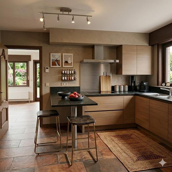 Dovy keuken - 10 j oud - graniet, Huis en Inrichting, Keuken | Complete keukens, Zo goed als nieuw, Graniet of Steen, Greeploos