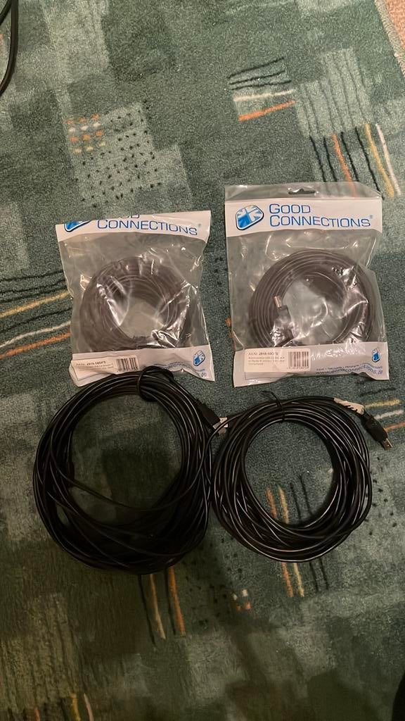 4x Good Connections - USB Cable 10m, Enlèvement, Comme neuf