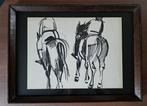 MALFAIT Hubert "Twee ruiters " viltstifttekening, Enlèvement ou Envoi