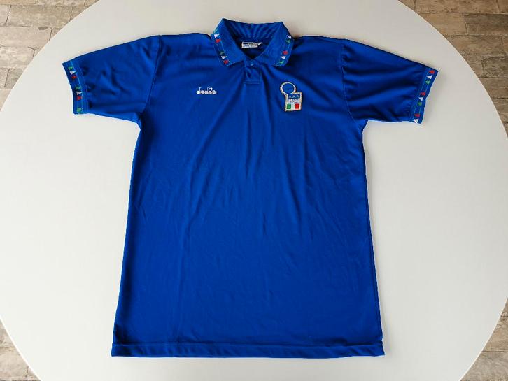 Vintage voetbalshirt Italië 1992- 1994 (Diadora, L), Verzamelen, Sportartikelen en Voetbal, Gebruikt, Shirt, Ophalen of Verzenden