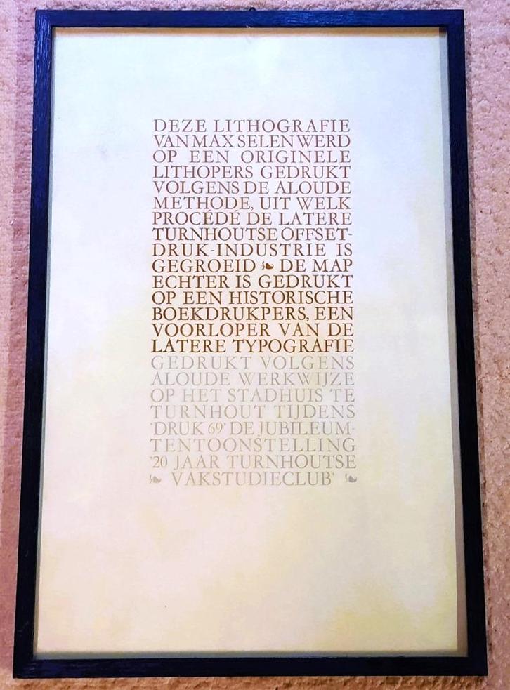 Max Selen Lithografie ingelijst en zeldzaam, Antiek en Kunst, Kunst | Litho's en Zeefdrukken, Ophalen of Verzenden