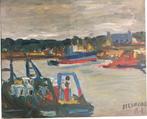 Huile sur toile Port de Pêche breton (M. Suzor), Ophalen