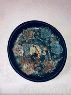 Handgeschilderde houten decoratieve schaal – Ø ca. 45 cm, Antiek en Kunst, Ophalen
