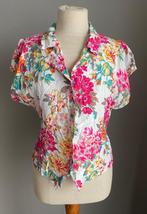 Kleurrijke blouse met bloemenprint Daniel Duval maat M, Daniel Duval, Verzenden, Zo goed als nieuw, Maat 38/40 (M)