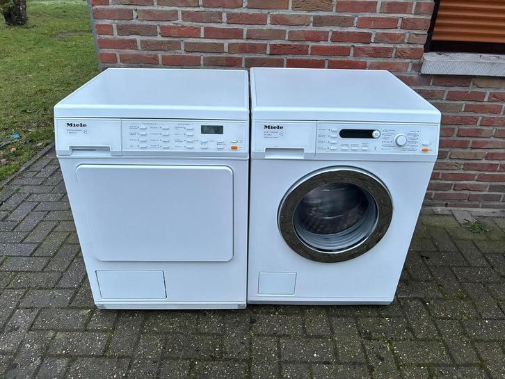 wasmachine en droogkast Miele werken perfect beide A+++, Elektronische apparatuur, Wasmachines, Zo goed als nieuw, Voorlader, 90 tot 95 cm