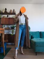 Vintage wollen mantel, Ophalen of Verzenden, Zo goed als nieuw, Maat 38/40 (M), Beige