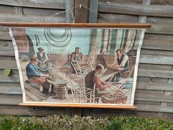 poster/schoolplaat: mandenvlechter,wever, haven, otter, Jan beschikbaar voor biedingen