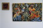 Groot vintage wandtapijt uit 1970, regio Doornik, 120 cms, Ophalen