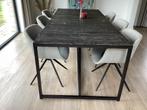 Mooie zwarte design tafel eventueel met 6 stoelen, Huis en Inrichting, Tafels | Eettafels, Ophalen, Gebruikt, 200 cm of meer, 50 tot 100 cm