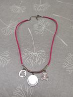 Collier Lulu Castagnette, Handtassen en Accessoires, Ophalen of Verzenden, Roze, Zilver