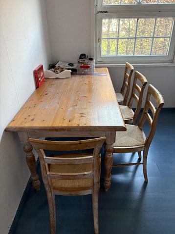 Tafel en 4 stoelen, Enlèvement, Utilisé