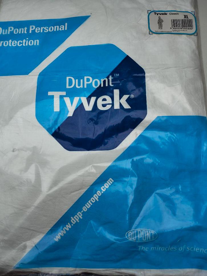 10 stuks wegwerpoverall "DUPONT TYVEK" maat XL, Tuin en Terras, Werkkleding, Nieuw, Dames, Heren, Overall, Ophalen of Verzenden