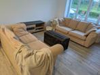 Fauteuils ensemble salon : 2 sofas 3 places beiges, Maison & Meubles, 200 à 250 cm, Enlèvement, Utilisé, Quatre personnes ou plus