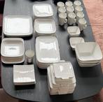 Volledig 53-delig wit servies Yong "Match" voor 10 personen, Huis en Inrichting, Keuken | Servies, Ophalen, Gebruikt, Effen, Porselein