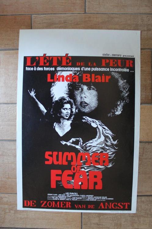 filmaffiche Summer Of Fear Linda Blair filmposter, Verzamelen, Posters, Zo goed als nieuw, Film en Tv, A1 t/m A3, Rechthoekig Staand