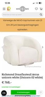 Richmond fauteuils wit/creme, Ophalen, Zo goed als nieuw