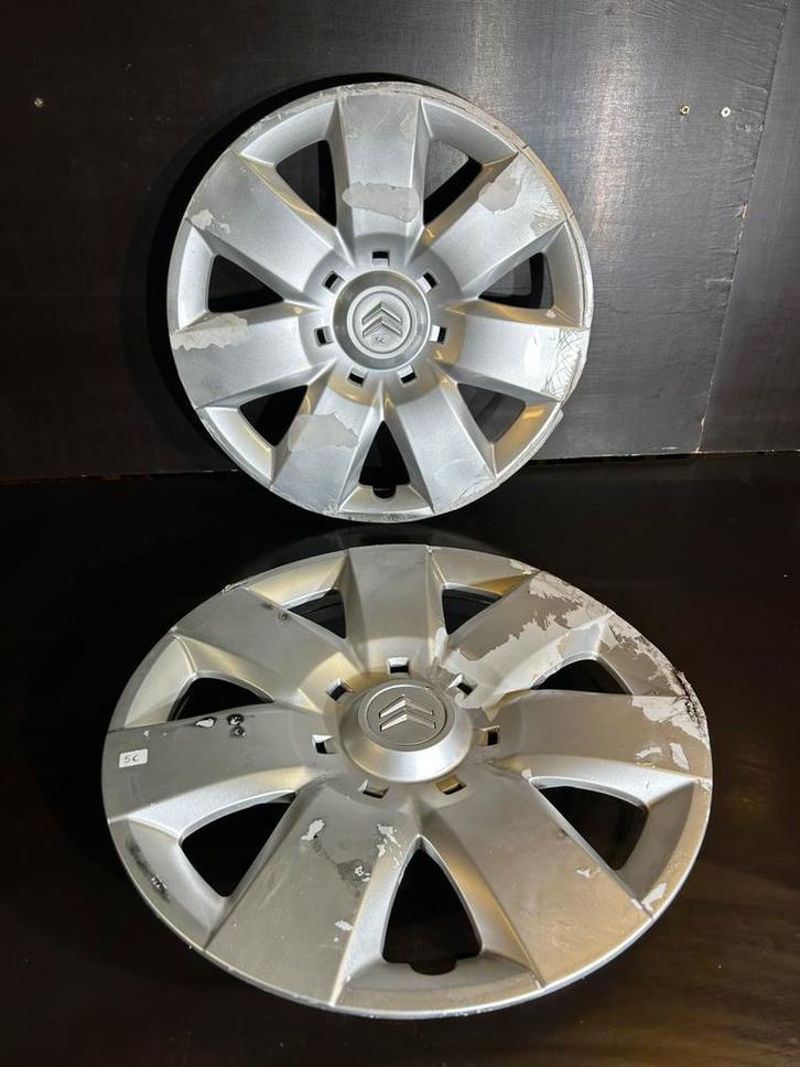 2 originele Citroën berlingo 15" wieldoppen, Auto diversen, Wieldoppen, Gebruikt, Ophalen of Verzenden