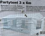 partytent 6m x 3m, Jardin & Terrasse, Tonnelles, Comme neuf, 2 mètres ou plus, Tente de réception, Enlèvement
