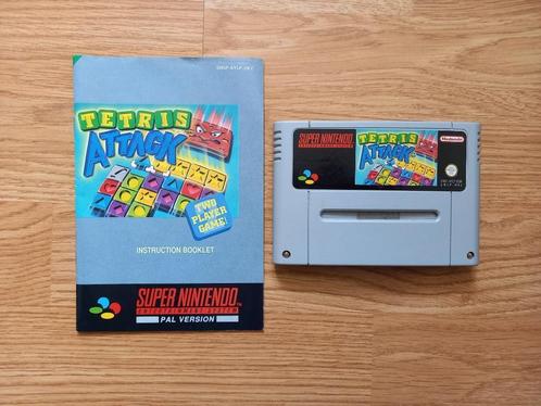 Tetris Attack met handleiding voor de Super Nintendo (SNES), Games en Spelcomputers, Games | Nintendo Super NES, Zo goed als nieuw