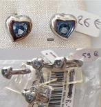 Bague + boucles d'oreille argent, coeur, topaze bleue NEUVES, Blauw, Nieuw, Ophalen of Verzenden, Met edelsteen