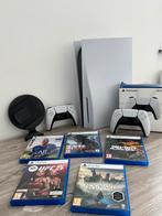 PlayStation 5 Disc avec 2 manettes et 5 jeux, vd/éch, Ophalen, Zo goed als nieuw, Playstation 5
