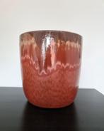 Grote rode roze terracotta geglazuurde bloempot 23 cm, Tuin en Terras, Ophalen, Rond, Binnen, Zo goed als nieuw